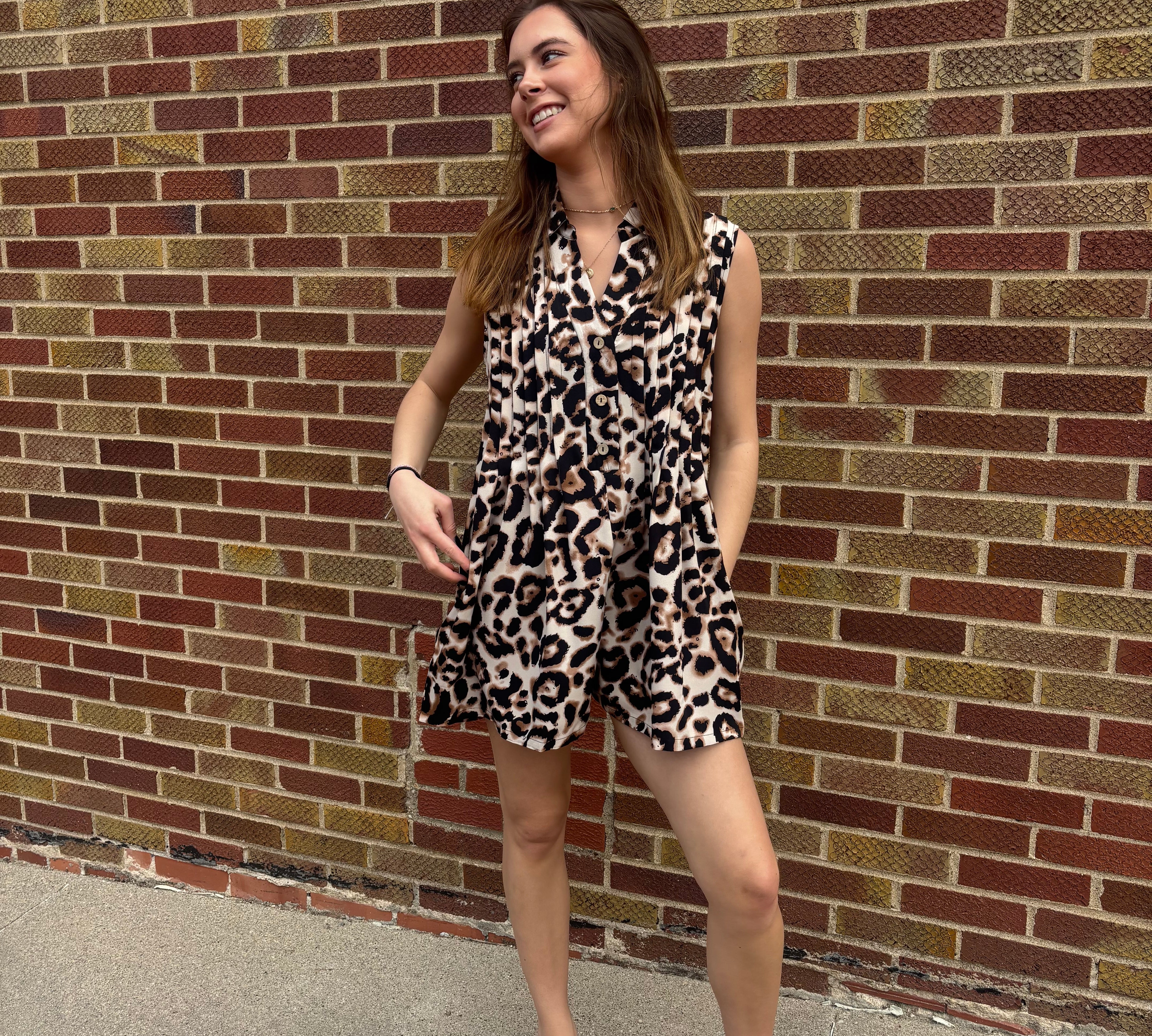 Leopard Print Romper