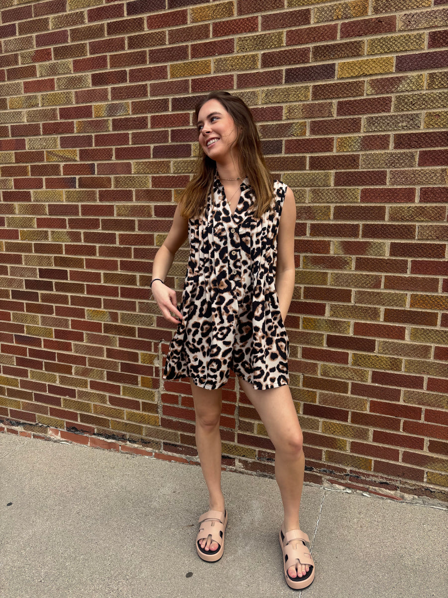 Leopard Print Romper