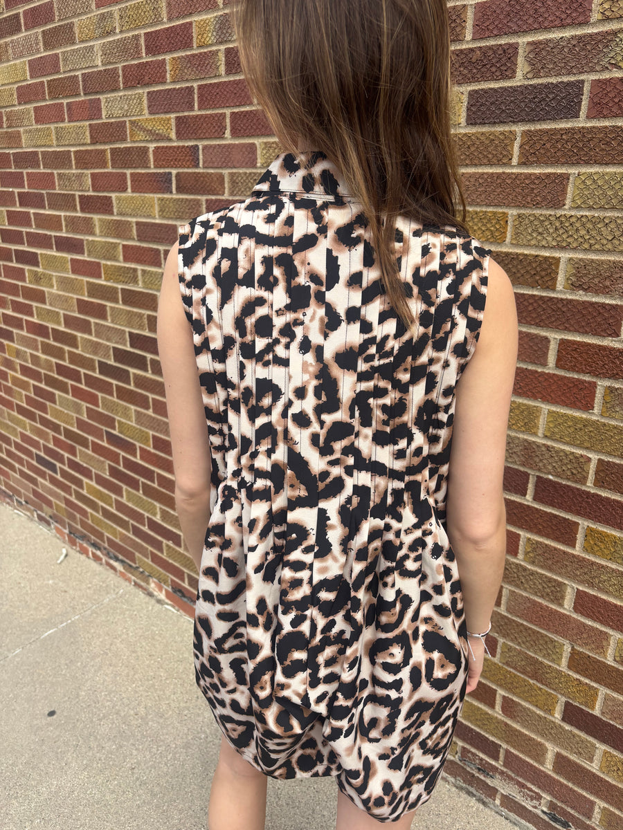 Leopard Print Romper