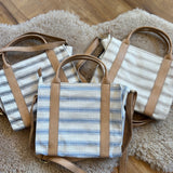 Pencil Stripe Canvas Tote