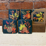 Fall Foliage Coaster Set 4x4”