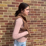 Crop Leopard Puffer Vest
