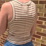 Striped Exposed Seam Tank