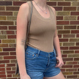Textured Mocha Bodysuit