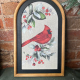 Botanical/Cardinal Arch Wall Decor 16.5”