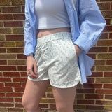 Blue Ditsy Floral Shorts