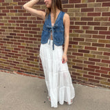 Long Tiered Maxi Skirt