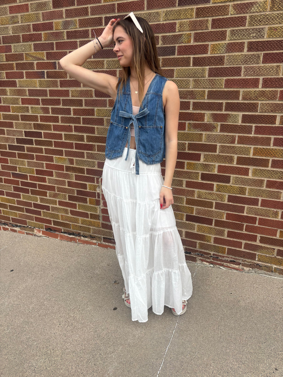 Long Tiered Maxi Skirt