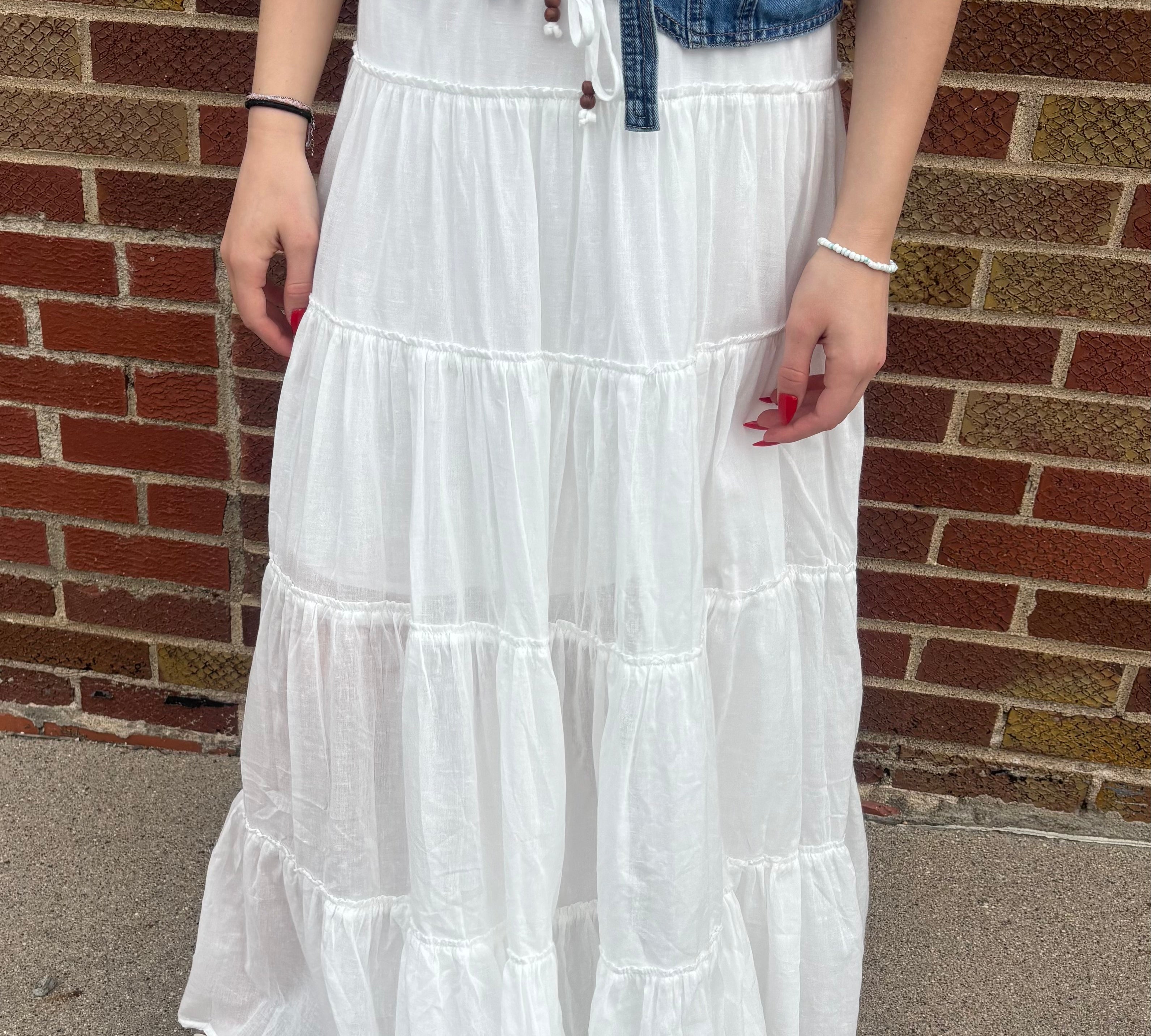 Long Tiered Maxi Skirt