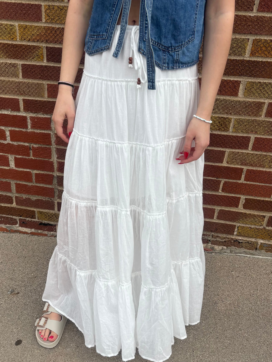 Long Tiered Maxi Skirt