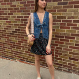 Forest Green Floral Skirt