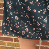 Forest Green Floral Skirt