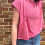 Mineral Washed Cropped Sleeveless Tank