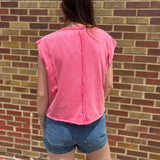 Mineral Washed Cropped Sleeveless Tank