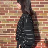 Modal Scuba Stripe Crewneck Top