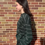 Modal Scuba Stripe Crewneck Top