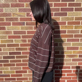 Modal Scuba Stripe Crewneck Top