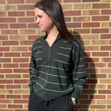 Modal Scuba Stripe V Neck Jacket