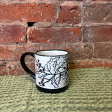 Black Accent Holly/Pine Mug 5"