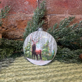 LED Glass Animal Disc Orn 4.5"