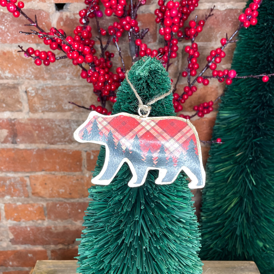 Puffy Metal Bear Ornaments