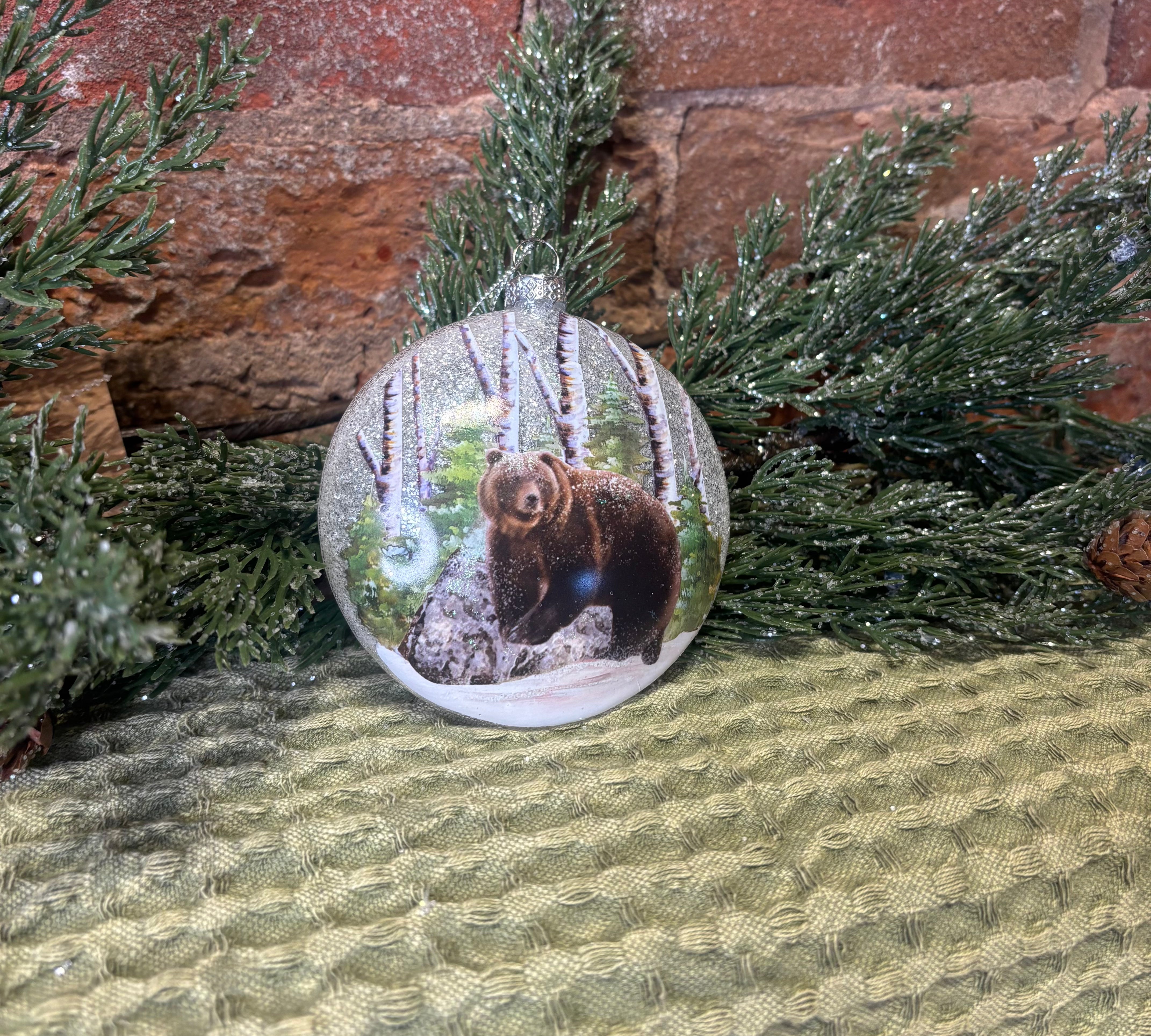 LED Glass Animal Disc Orn 4.5"
