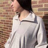 Stripe Modal Quarter Zip Pullover