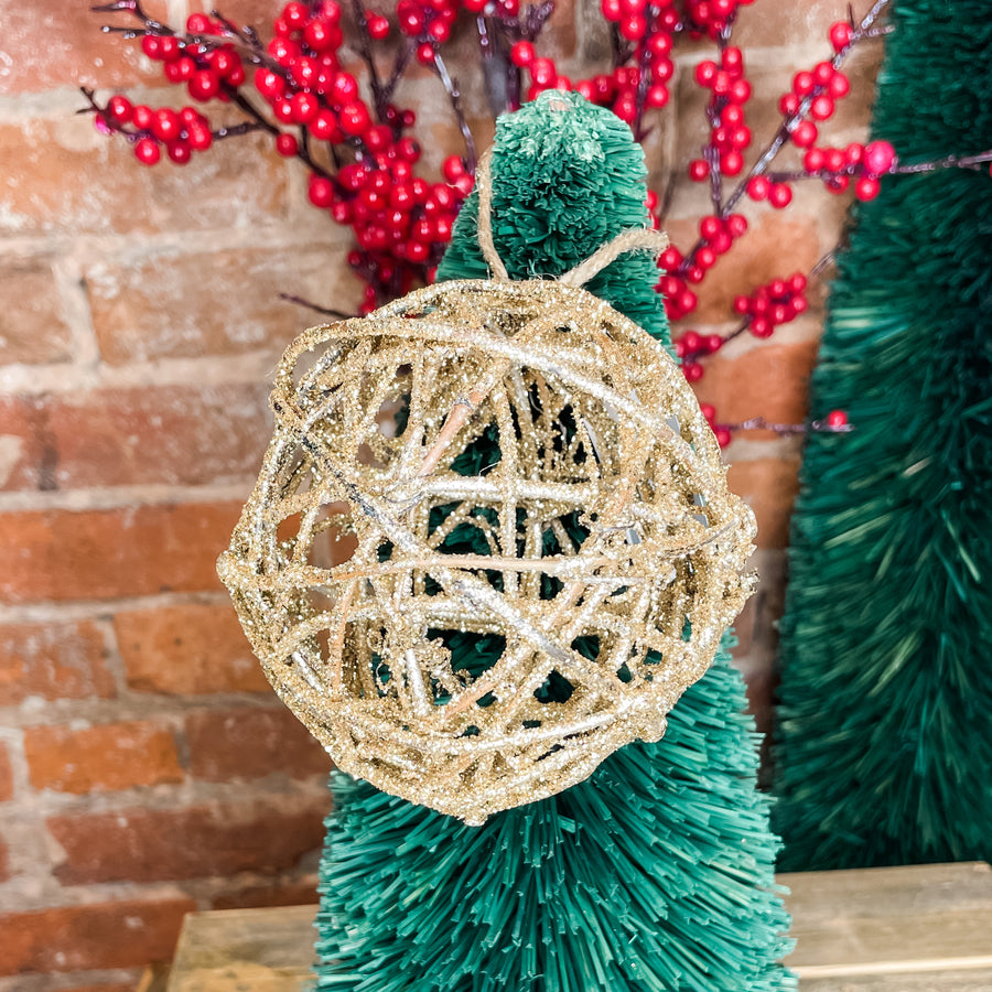 Twig Shape Holiday Ornament