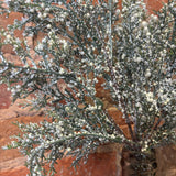 Silver Dusted White Bubble Cedar Pick 18"