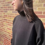 Modal Scuba Ribbed Mock Neck Pullover