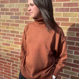 Modal Scuba Ribbed Mock Neck Pullover