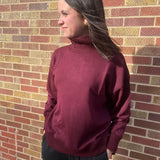 Modal Scuba Ribbed Mock Neck Pullover