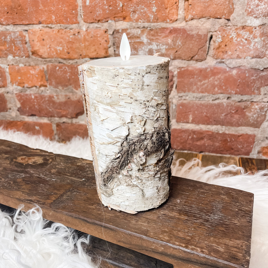 Birch Pillar Candle