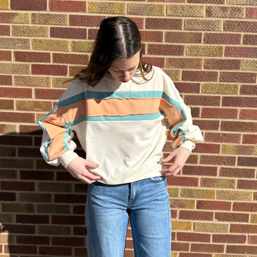 French Terry Colorblock Sweatshirt