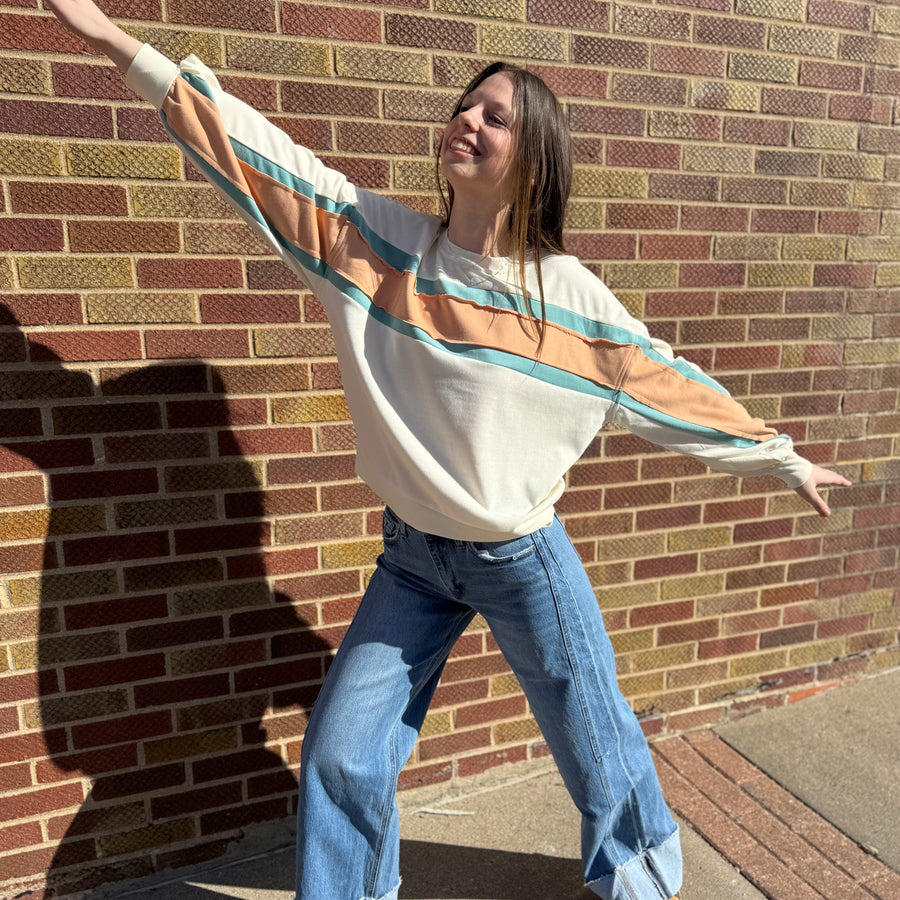 French Terry Colorblock Sweatshirt