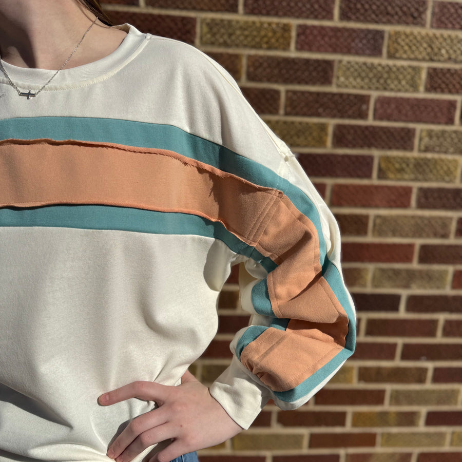 French Terry Colorblock Sweatshirt