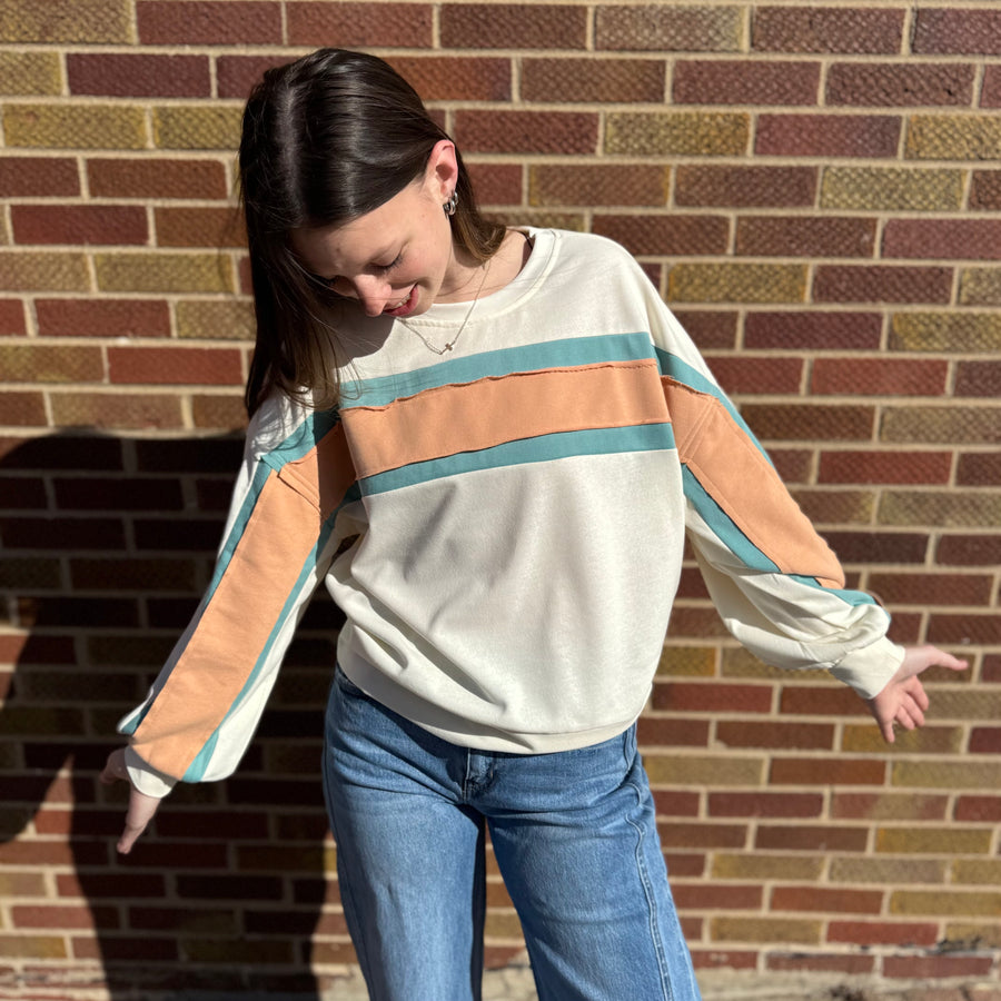 French Terry Colorblock Sweatshirt