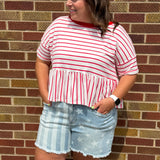 Plus Judy Blue Stars & Stripes Shorts