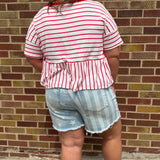 Plus Judy Blue Stars & Stripes Shorts