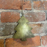Carved Burst Gold Metal Tree Orn 6.25”