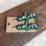 Wolves Double Stacked Acrylic Earrings