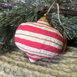 Golden Top Paper Mache Orn 3”