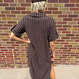 Stripe Linen Button Down Dress