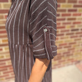 Stripe Linen Button Down Dress