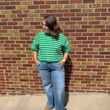 Oversized Stripe Casual Knit Top