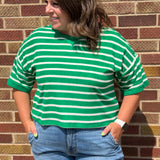 Oversized Stripe Casual Knit Top