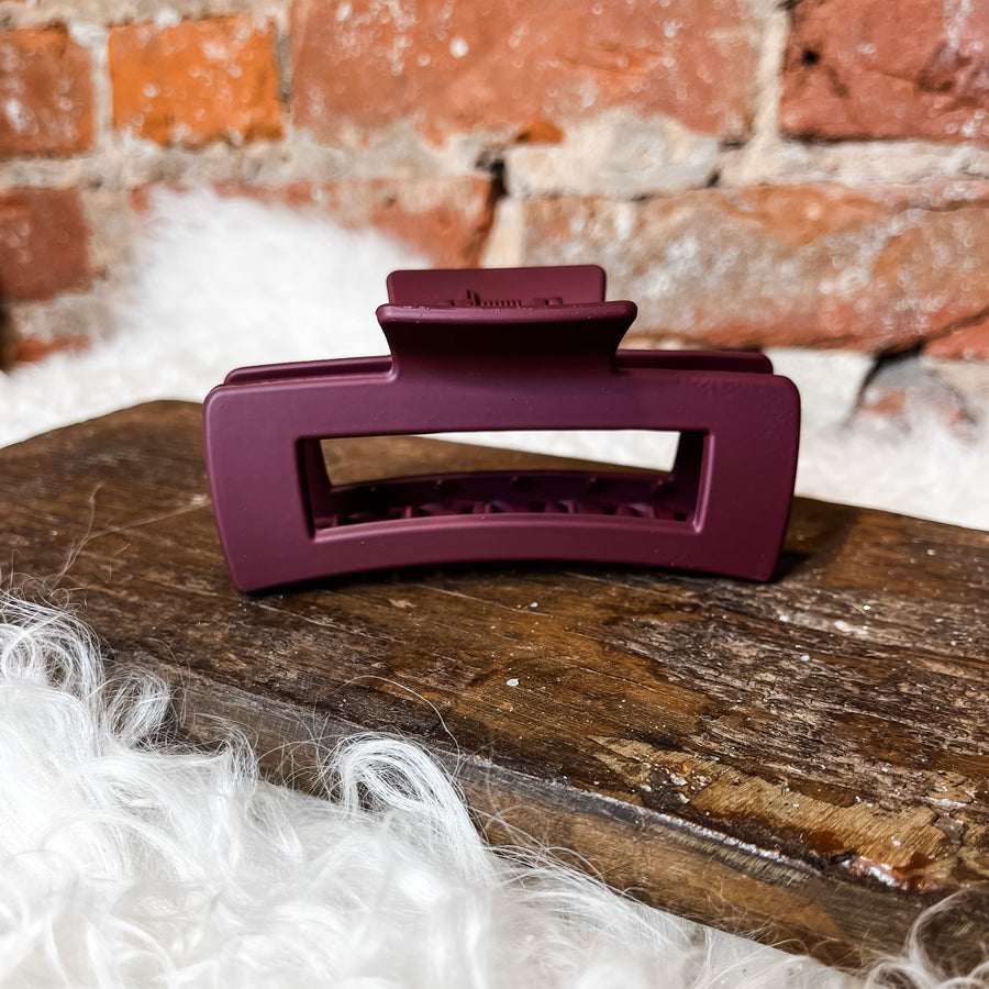 Rectangular Large Matte Hair Claw