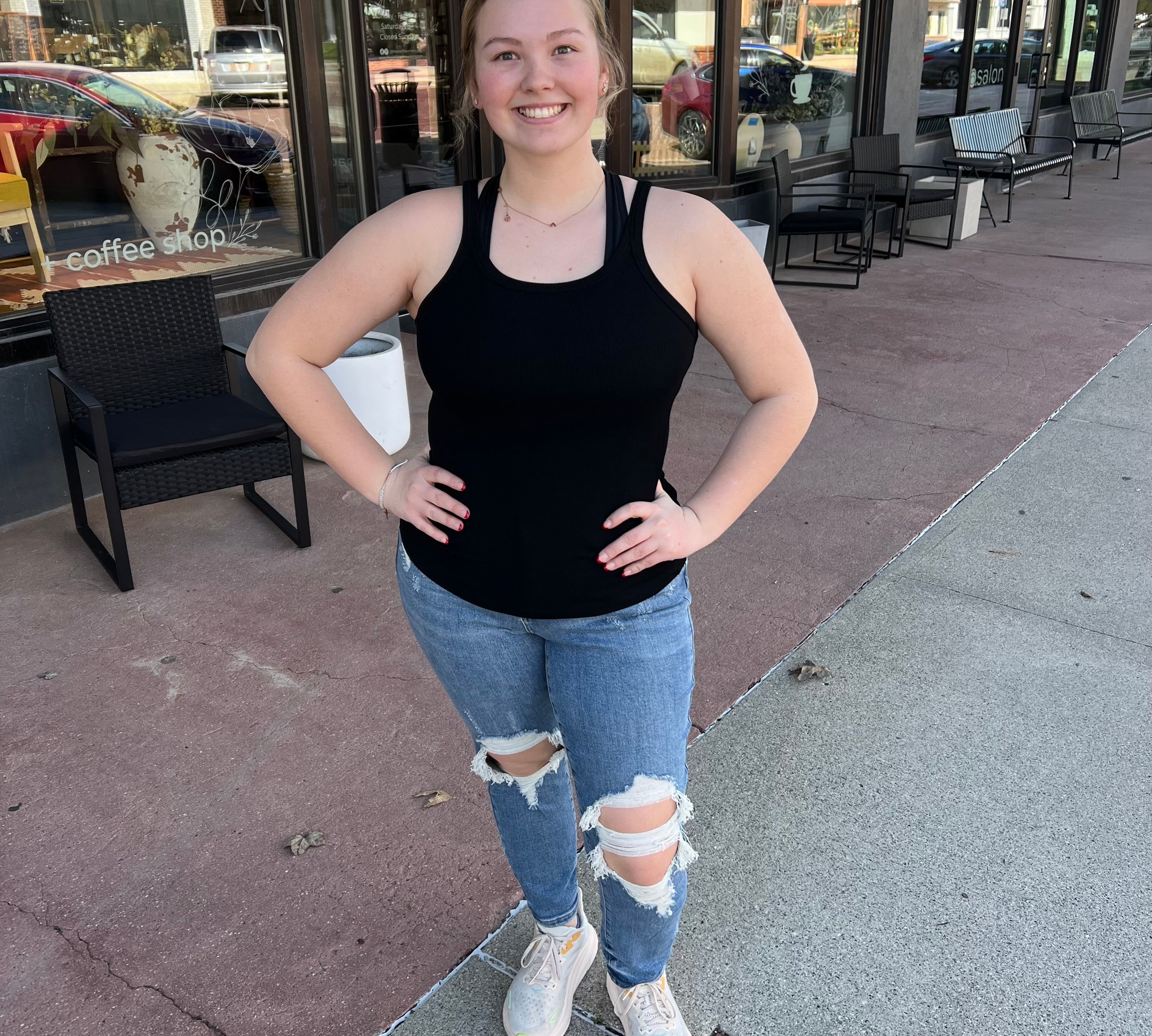 Stretchy Ribbed Tank Top