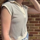 French Terry Boxy Knit Vest