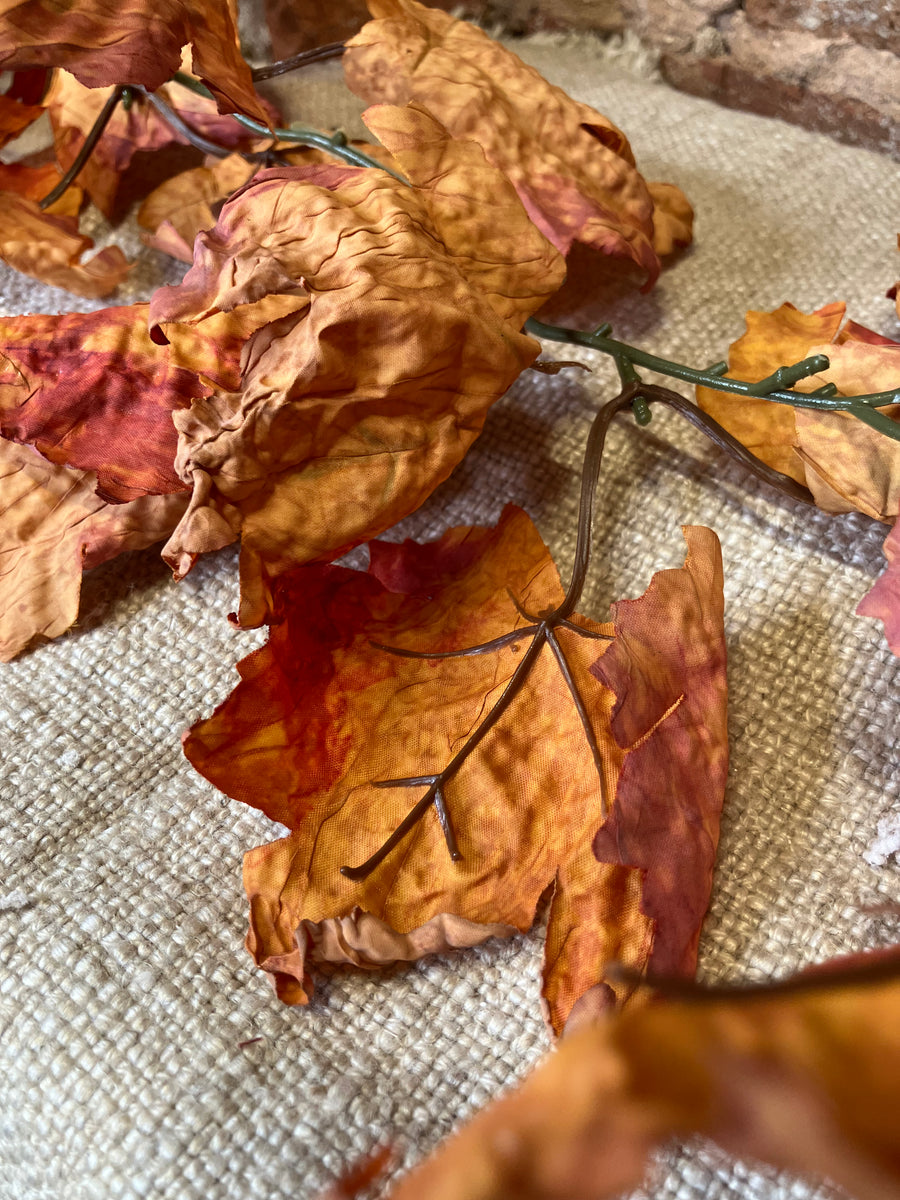 Faux Leaf Garland 72”